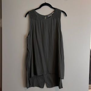 ASTR deep green beaded long tank